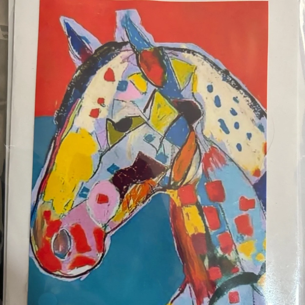 🎨 Horse Art Card Set V | Pop-Art Horses |Bold Colorful Stationery or Mini Prints